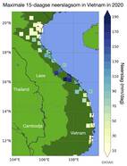Extreme 15-daagse neerslagsommen in oktober 2020 in Vietnam
