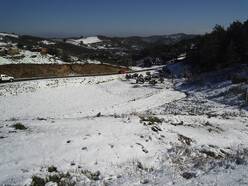 Sneeuw in Tavira, 25Km noord van Tavira beach (Algarve; foto: Antonio Alexandre)