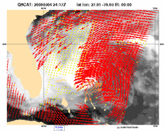 Windveld Hanna met scatterometer (Bron: KNMI/Eumetsat)