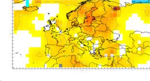 Temperatuurafwijking Europa, juli '05