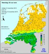 Neerslagsom vrijdag 12-11