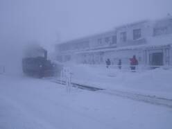 De Brocken in de Harz in Duitsland hadden met Kerst 2010 de meeste sneeuw, zo'n anderhalve meter (foto: Theo Jurriëns)