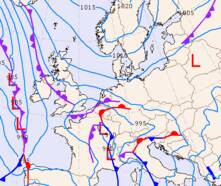 Weersituatie op zondag 20 januari 11.00 uur.