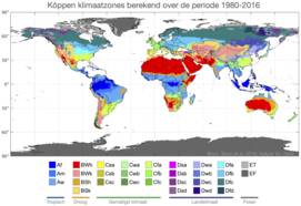 Verschuiving klimaatzones