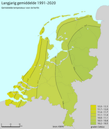  Etmaalgemiddelde temperatuur in de herfst