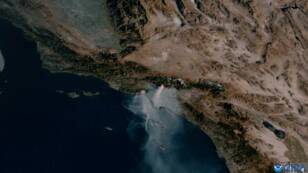 Animated gif van de branden met satellietbeelden