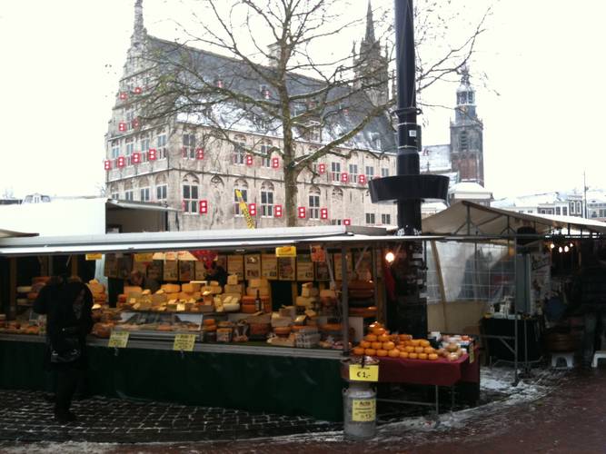 Markt in Gouda, december 2010