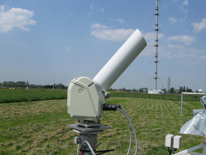 Figure 6. The NubiScope at the Baseline Surface Radiation Network (BSRN) site of Cabauw.