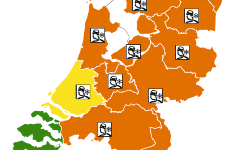 Figuur 4: Waarschuwingen KNMI 11 januari 14:24 uur