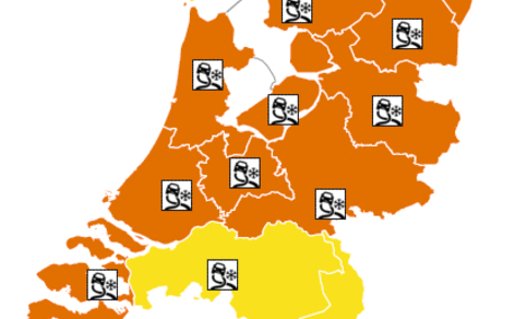 Figuur 6: Waarschuwingen KNMI 5 januari 11:15 uur