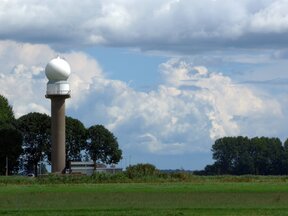 neerslagradar van het KNMI in Herwijnen