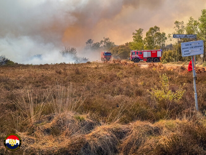 Natuurbrand bij 't Harde op 29 april 2026 (Bron: ASK).