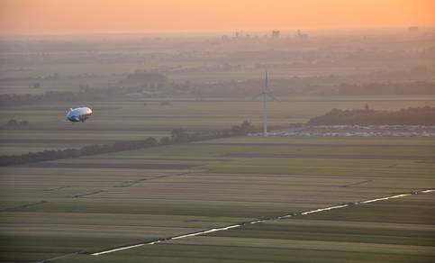 Zeppelin meet Nederlandse luchtkwaliteit in het kader van het onderzoekproject PEGASOS