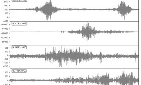 Trillingen gemeten niet van een aardbeving (8 juli 2022)