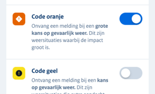 scherm Meldingen instellen voor waarschuwingen