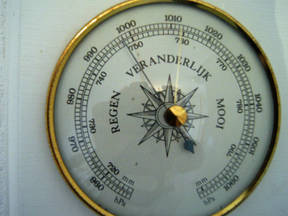 Afbeelding van een barometer (foto: Jannes Wiersema)