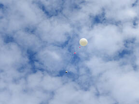 weerballon in de lucht