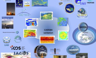 Fiig 1: Overview of the observational datasets used to evaluate the CAMS products (