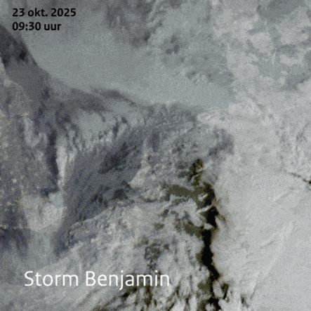 Hoe storm Benjamin het land weer aan het verlaten is