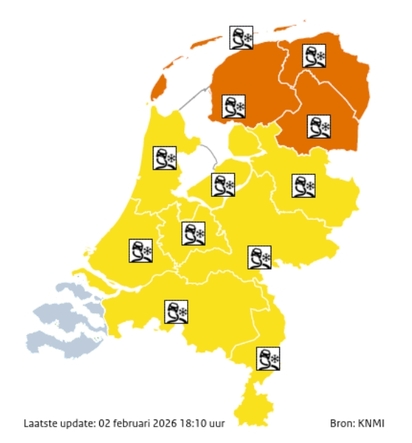 kaartje met code oranje