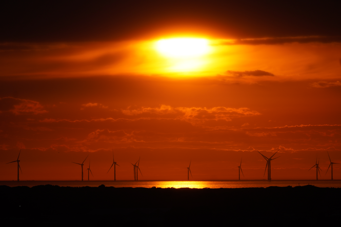 foto van Zonsondergang in Katwijk na een warme dag