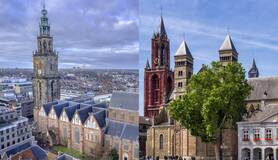 Stadgezichten van Groningen en Maastricht