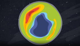 animatie monitoring van het ozongat en de ozonlaag