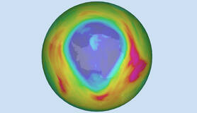 illustratie van het ozongat in september 2023