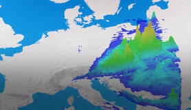 visualisatie van extreme neerslag door storm Boris in midden-Europa in september 2024