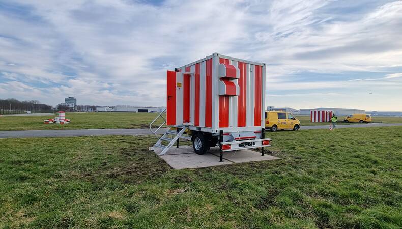 foto van de nieuwe wind lidar op Schiphol