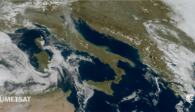Satellietbeeld van Middellandse Zeegebied