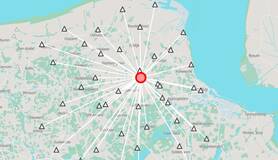 Kaart aardbeving Zeerijp