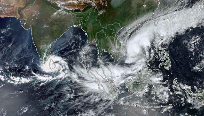 Satellietbeeld van donderdag 27 november.