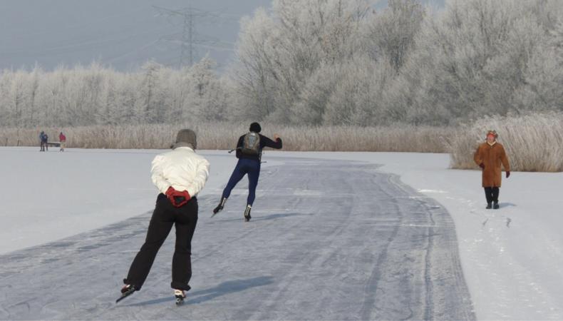 Schaatsers op het ijs