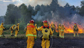 brandweer bij natuurbrand in nederland