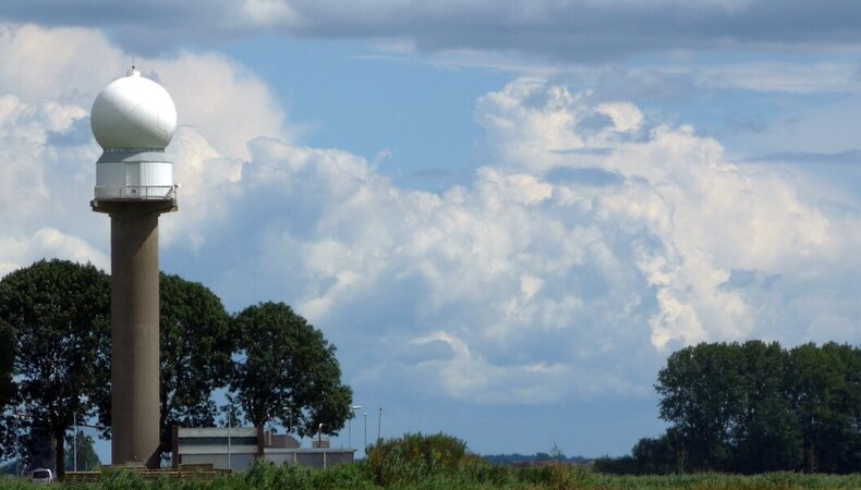 foto van neerslagradar in herwijnen