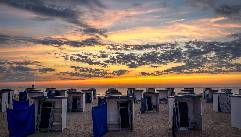 Zonsondergang bij Katwijk aan zee