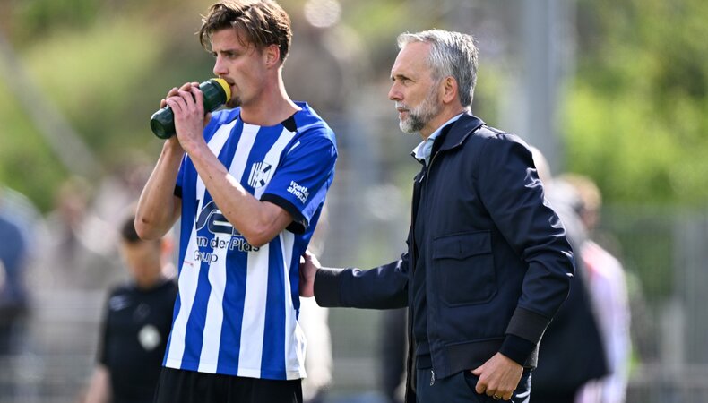 Foto van voetballers