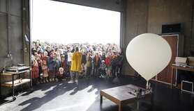 weerballon tijdens open dag