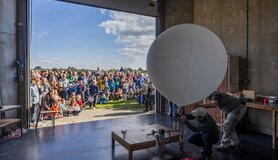 weerballon tijdens open dag