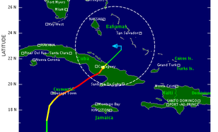 Hurricane Paloma trekt over midden Cuba