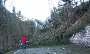 Severe Gale Kyrill blocked the roads in Europe on the 18th of January
