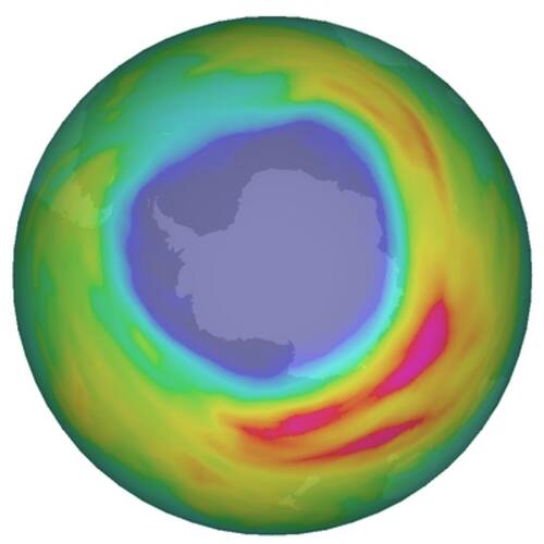Het ozongat was in 2008 groter dan het jaar daarvoor maar kleiner dan in recordjaar 2006