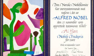 Nobel Diploma voor Al Gore