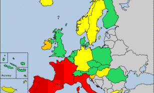 Meteoalarm.eu op 24 januari: weeralarm voor vier landen
