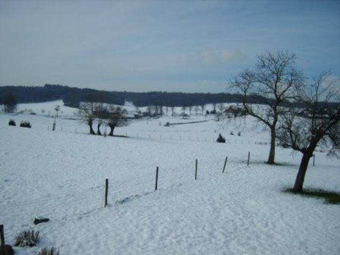 In Zuid-Limburg lag op 4 maart 's ochtend 5 à 6 cm sneeuw (foto: Kevin Ehlen, Vaals)