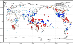 Effecten van El Niño op de neerslag in de wereld in december tot februari (bron: KNMI)