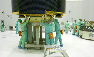 De Meteosat-10 is de derde van de in totaal vier Europese weersatellieten binnen het Meteosat Second Generation (MSG) programma (foto: Eumetsat)