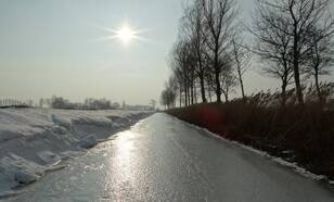 Het laatste weekeinde van januari was de enige periode die aan de winter deed denken en dat alleen in het noordoosten van het land  (foto: Jannes Wiersema)