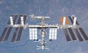 Het International Space Station waar RapidScat wordt geinstalleerd. Foto NASA